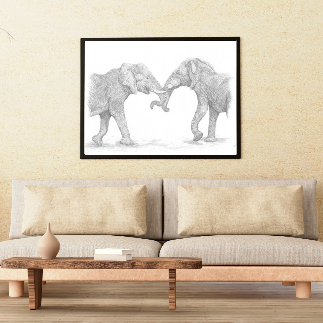 "Elephant's Embrace" Print