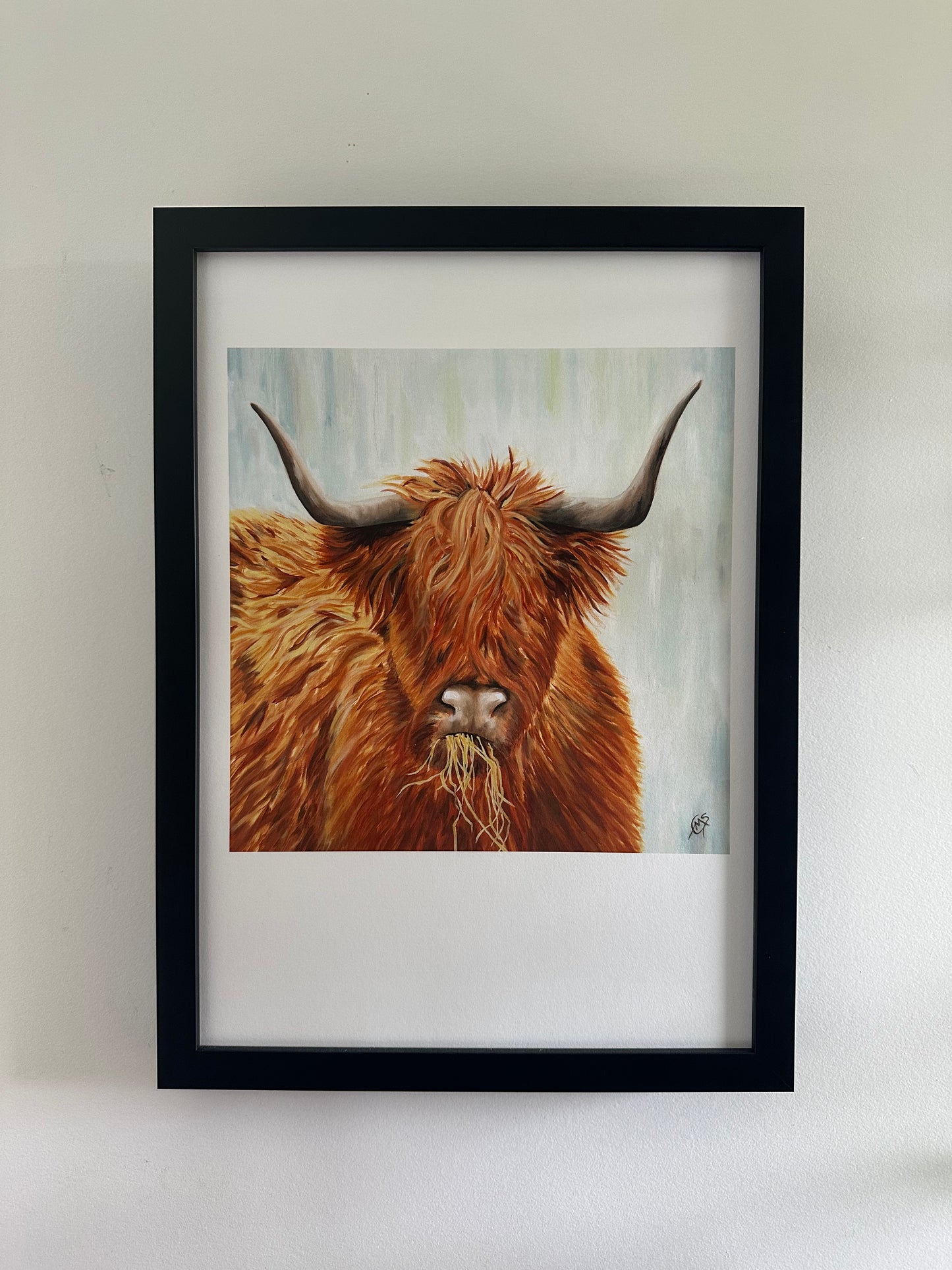 A3 Framed "Highland Coo"